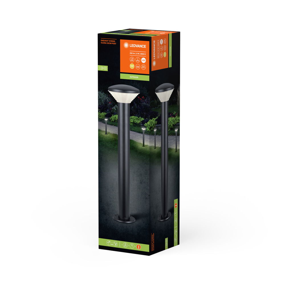 Endura Hybrid Bollard Olona 50cm 2W Dark Gray – Bild 6 von 6