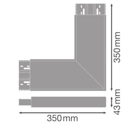 LINEAR INDIVILED CORNER CONNECTOR CORNER CONNECTOR BK