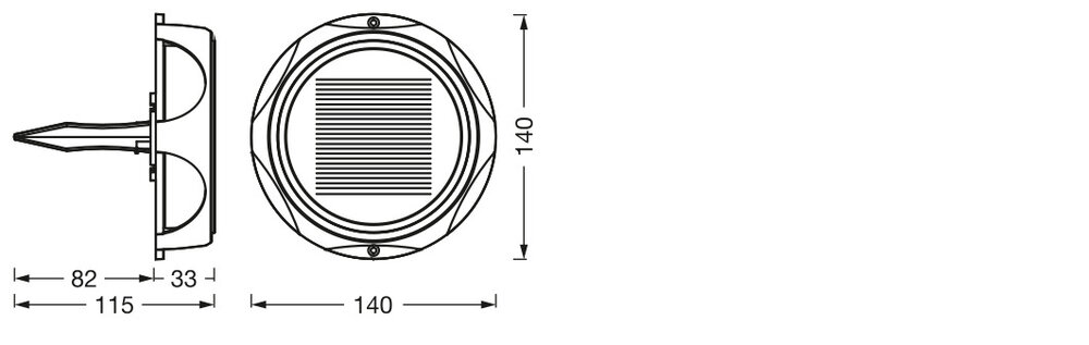 Endura Style Solar Utili Round Wall and Ground Dark Gray – Bild 3 von 4
