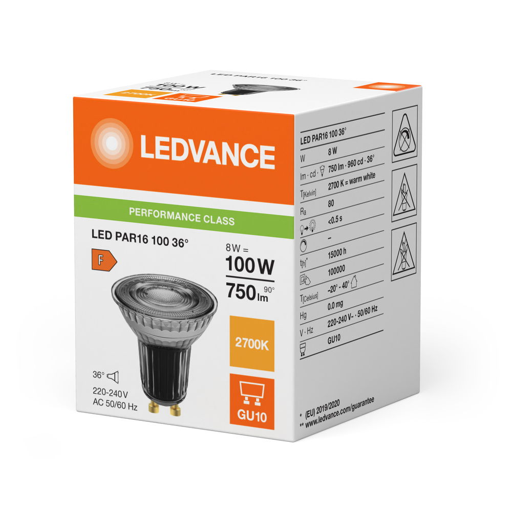 LED PAR16 P 8W 827 GU10