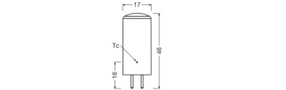 LED PIN 12 V DIM P 3.8W 827 Clear GY6.35