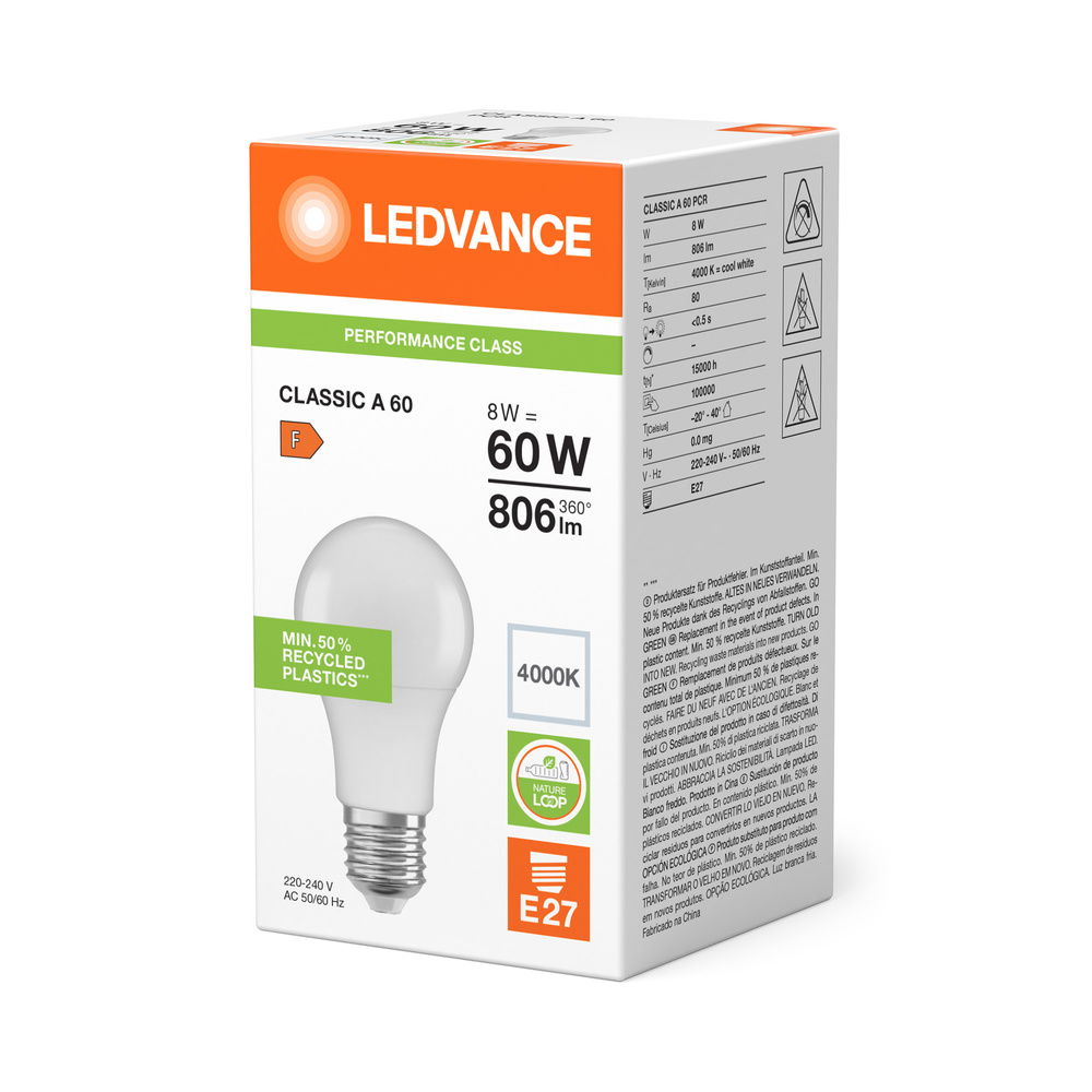LED-Lampen, klassische A Kolbenform aus recyceltem Plastik – Bild 6 von 6