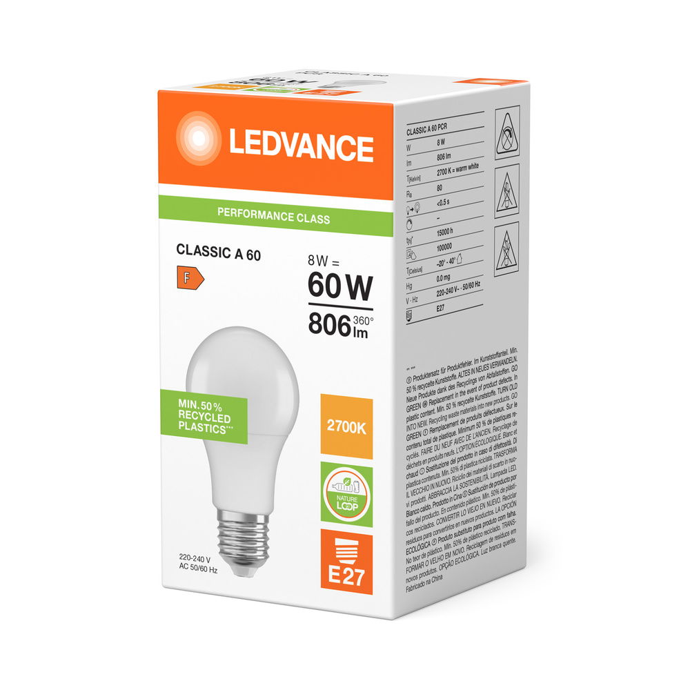 LED-Lampen, klassische A Kolbenform aus recyceltem Plastik – Bild 6 von 6