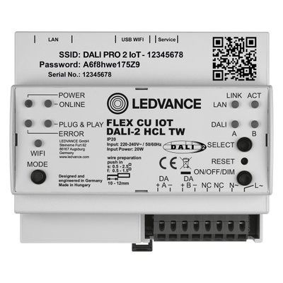 Steuergerät für bis zu 128 Lichtprodukten und bis zu 126 Sensoren/Tasterkoppler