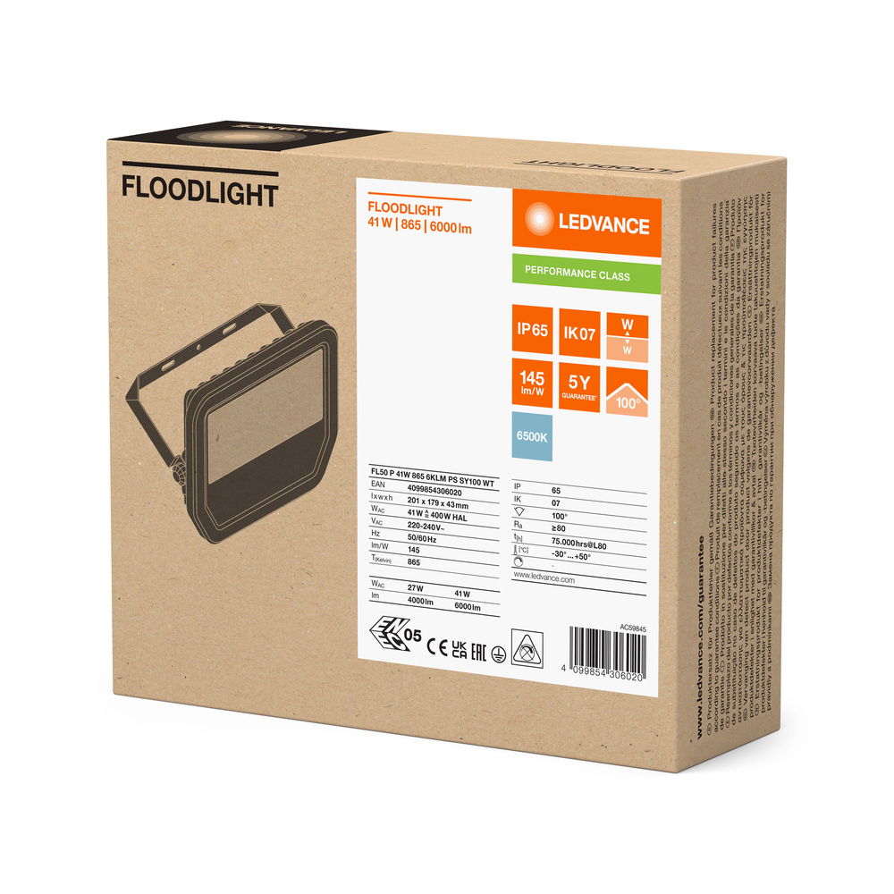 FLOODLIGHT 50 41W 6KLM 865 PS SY100 WT – Bild 2 von 2