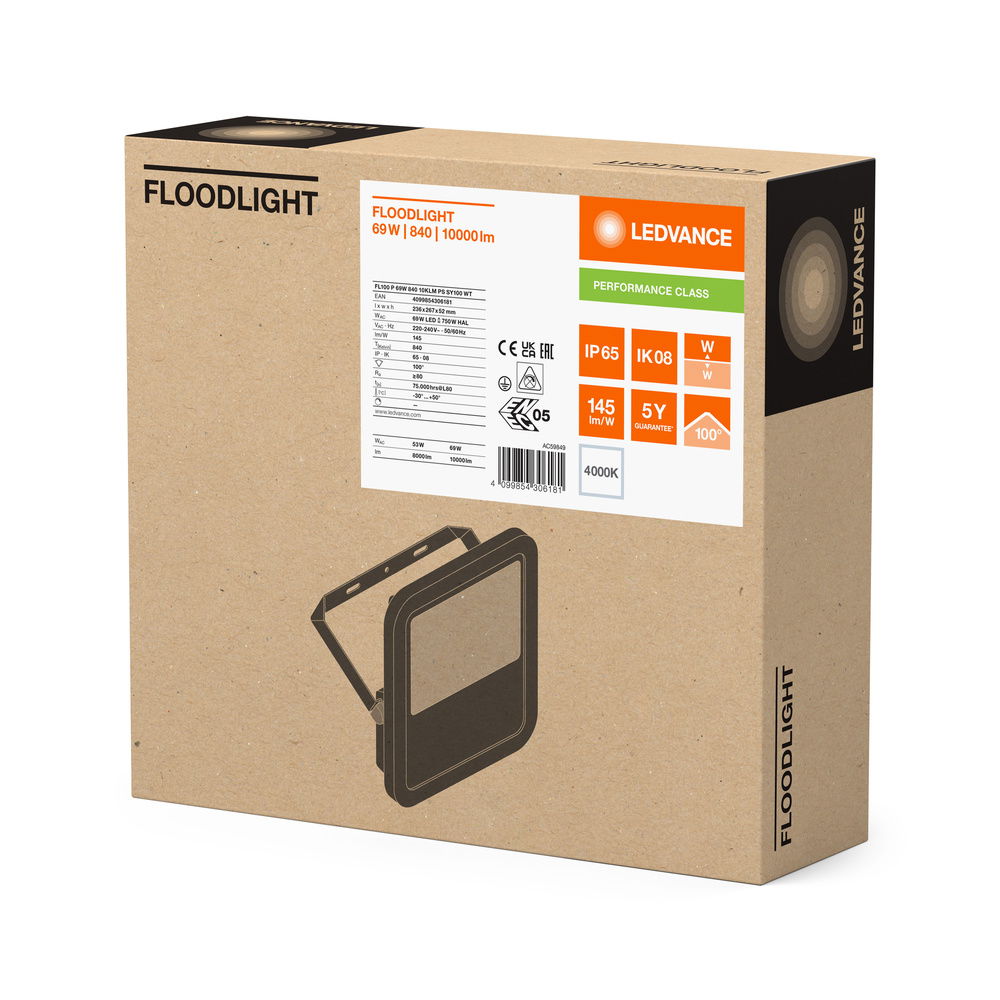 FLOODLIGHT 100 69W 10KLM 840 PS SY100 WT – Bild 2 von 2