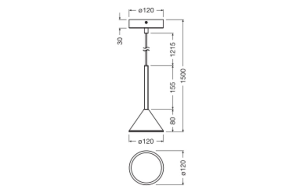 Decor Fuji 1XPendant 5W 930 Black