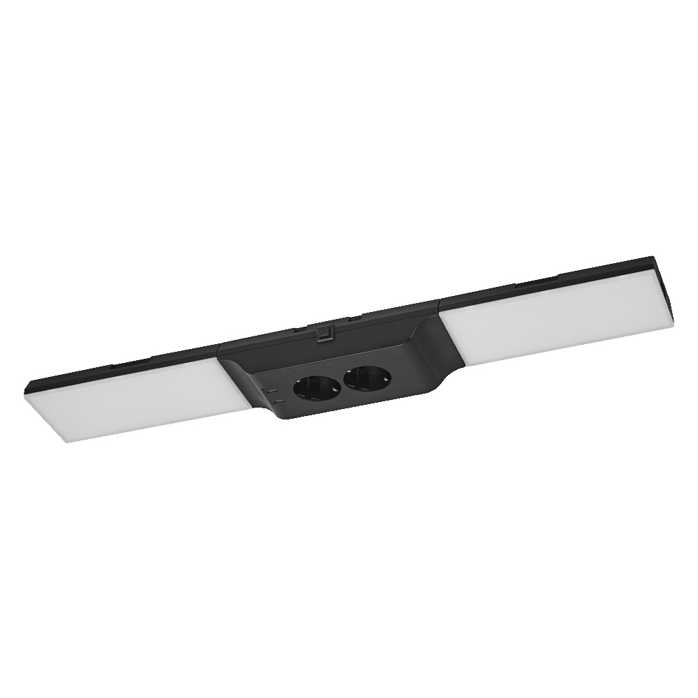 UNDERCABINET SOCKET FRAMELESS 830 DIM USB Black Kit