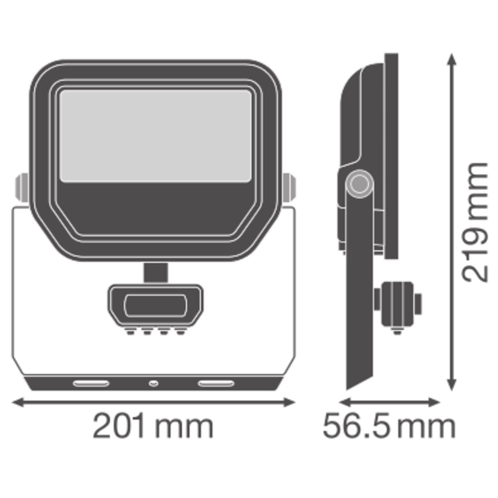 FLOODLIGHT SENSOR 50 41W 6KLM 830 PS SY100 WT