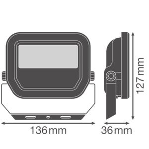 FLOODLIGHT 10 8W 1K2LM 830 PS SY100 BK