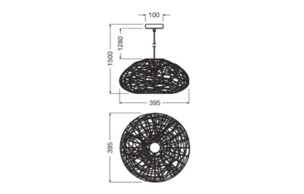 Dekorative Leuchten aus Papier und Metall mit E27 Fassung – Bild 4 von 5