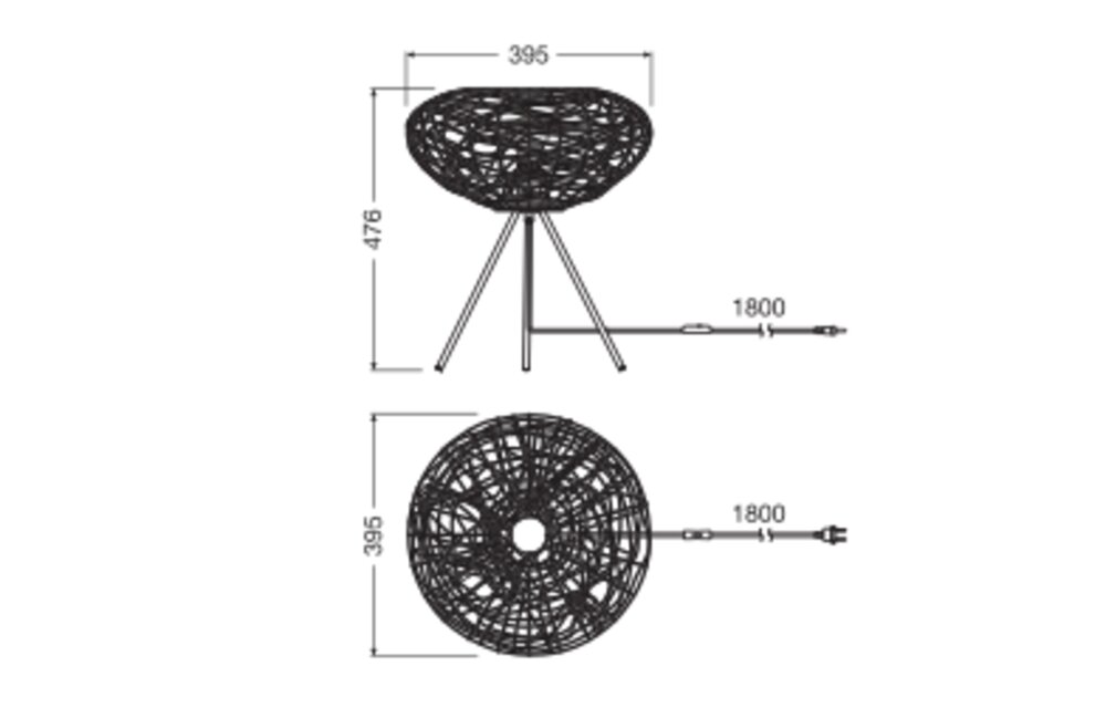 Dekorative Leuchten aus Papier und Metall mit E27 Fassung – Bild 4 von 5