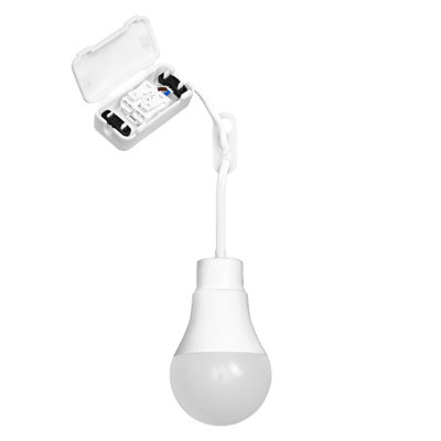 Lampe mit Anschlussklemme für direkte Verbindung an Decke und Wand, für Baustellen oder Umzüge