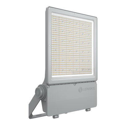 Lumenstarker DALI D4i-Scheinwerfer mit radialsymmetrischer Lichtverteilung für Flächenbeleuchtung an hohen Masten
