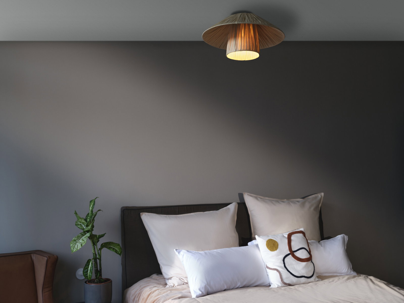 Dekorative Leuchten aus nachhaltigem Bambuspapier mit E27 Fassung oder integriertem LED – Bild 2 von 5