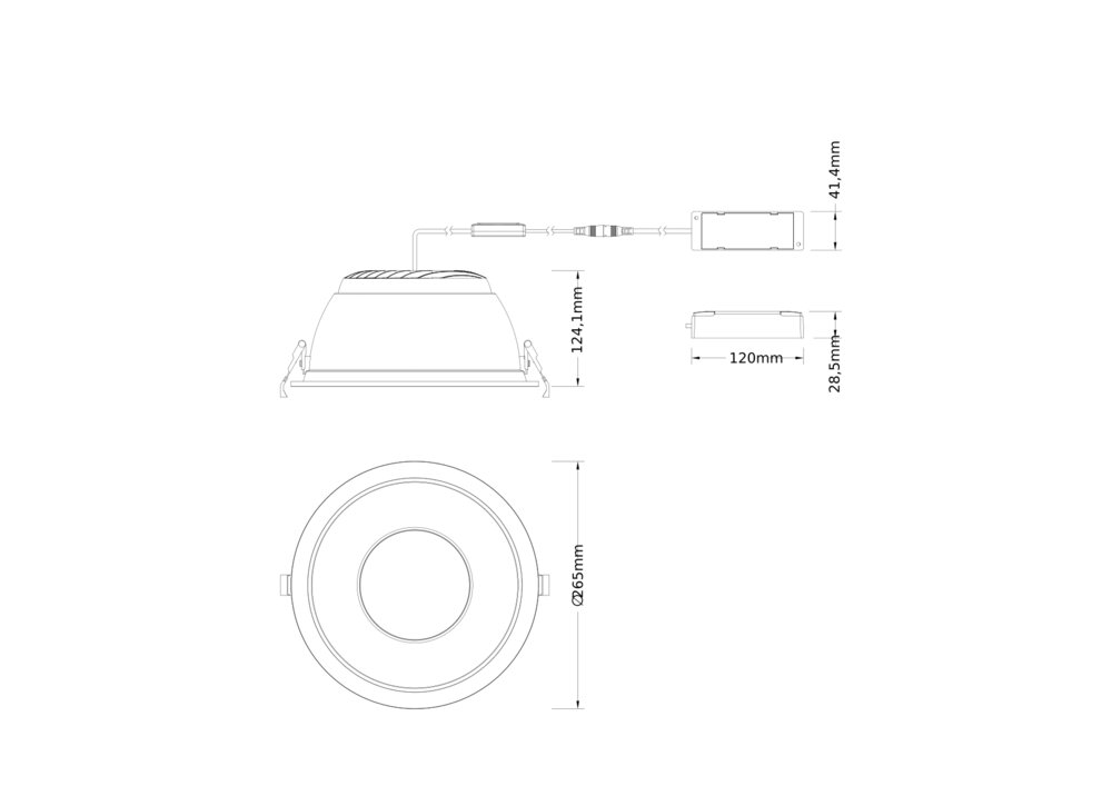 Downlight-Leuchten mit Aluminiumgehäuse, hoher Lichtausbeute und blendarmes Licht – Bild 2 von 6