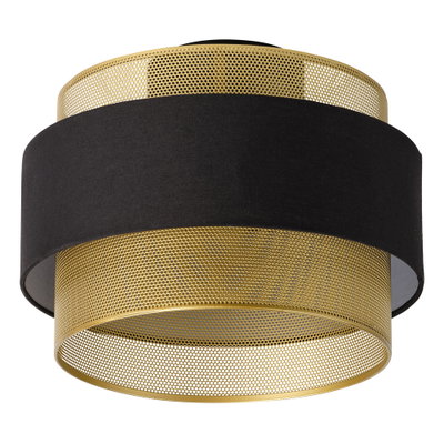 Deckenanbau-Leuchten aus goldenem Metall und Textil mit E14 Fassung
