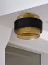 Deckenanbau-Leuchten aus goldenem Metall und Textil mit E14 Fassung