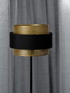 Deckenanbau-Leuchten aus goldenem Metall und Textil mit E14 Fassung