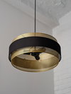 Deckenanbau-Leuchten aus goldenem Metall und Textil mit E14 Fassung