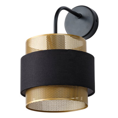 Deckenanbau-Leuchten aus goldenem Metall und Textil mit E14 Fassung