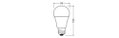 LED-Lampen, klassische A Kolbenform aus recyceltem Plastik