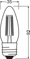 Dimmbare LED-Lampen, klassische Minikerzeform