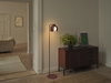 Dekorative Leuchte aus farbigem Metall und Glas mit austauschbarer Lichtquelle