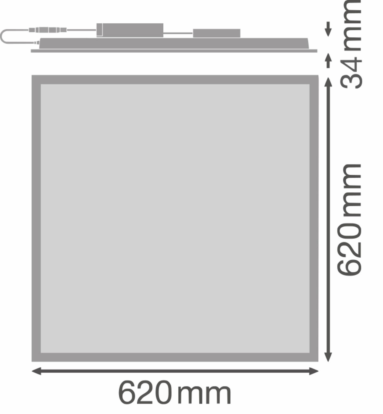 Quadratische Einlege-Leuchten, für 625 x 625 mm Deckensysteme – Bild 3 von 9