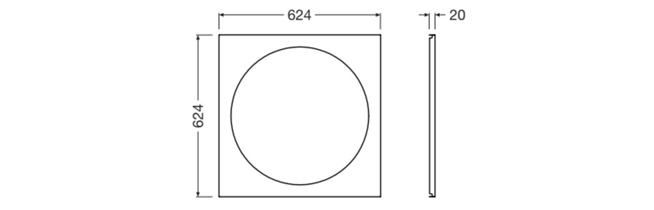 Dekorative runde Diffusorabdeckung für Panelleuchten – Bild 3 von 3