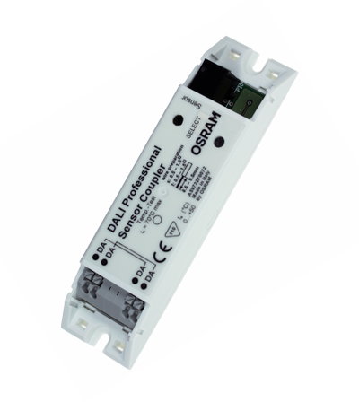 DALI-2 Sensorkoppler zur Integration von MULTI 3 Licht- und Präsenzsensoren in ein DALI System