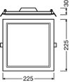 Flache Downlightleuchten mit integriertem Treiber, quadratisch