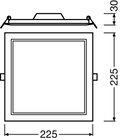 Flache Downlightleuchten mit integriertem Treiber, quadratisch