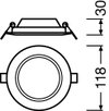 Flache Downlightleuchten mit integriertem Treiber, rund