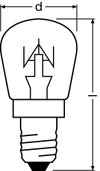Glühlampen, Röhrenform, für Ofenbeleuchtung