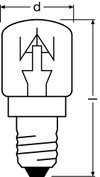 Glühlampen, Röhrenform, für Ofenbeleuchtung