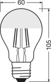 LED-Lampen, klassische Kolbenform, mit Spiegel-Kolbenkrone