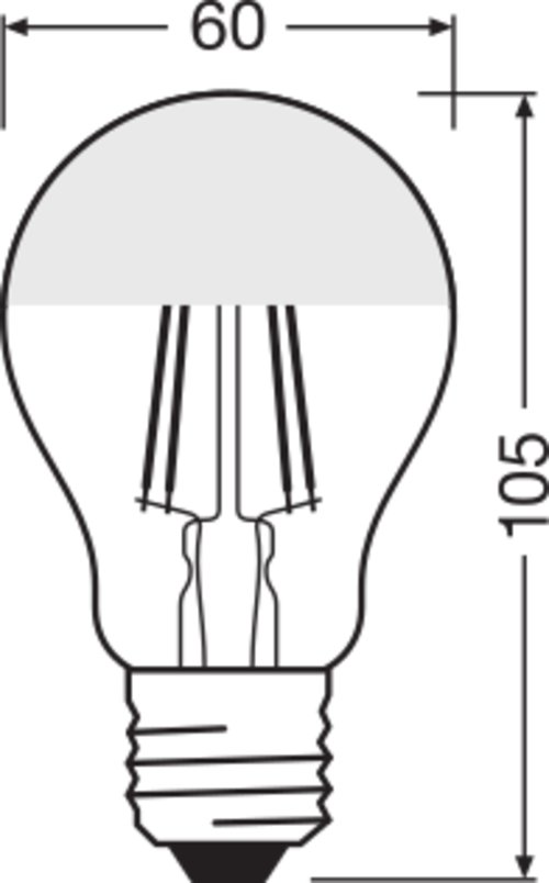 LED-Lampen, klassische Kolbenform, mit Spiegel-Kolbenkrone – Bild 2 von 4