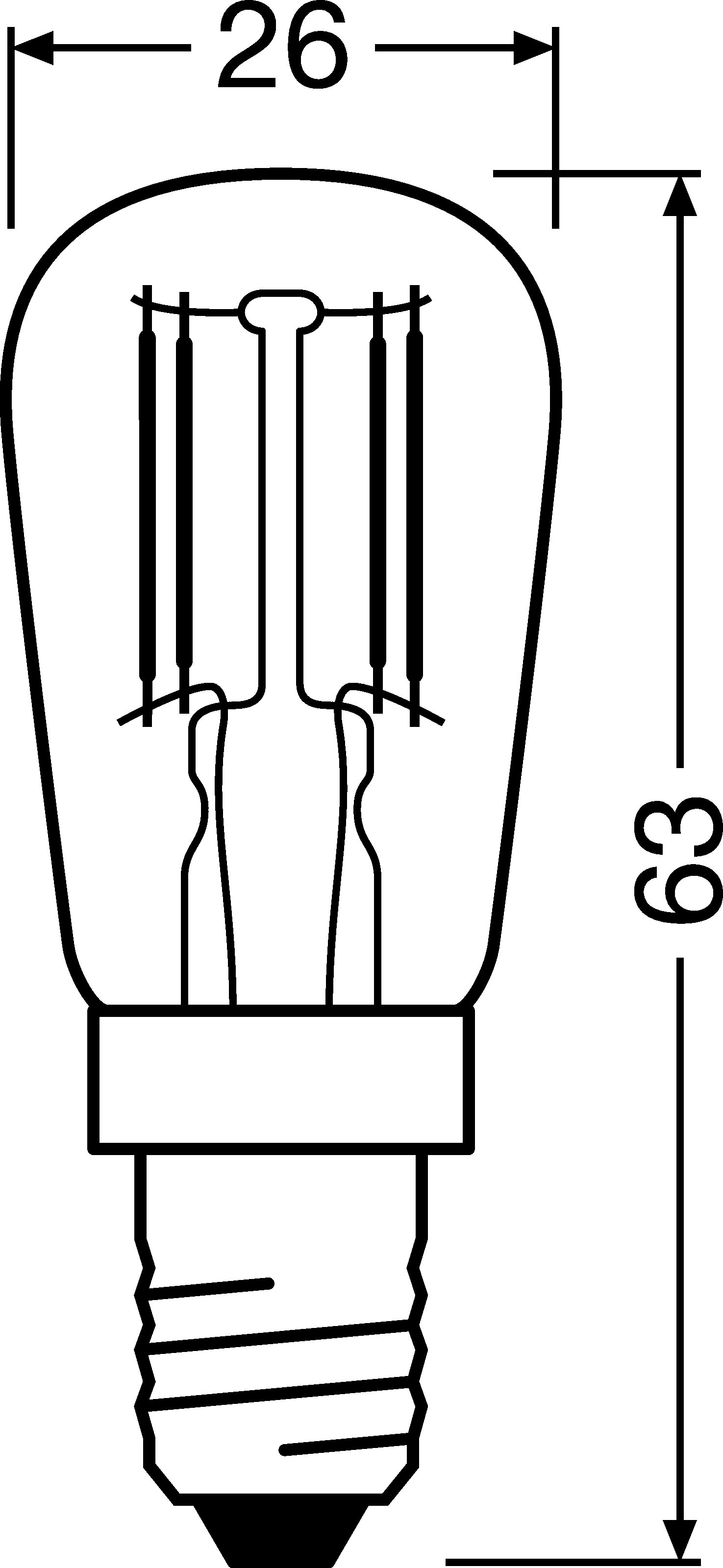 LED SPECIAL T26 P 1.3W 827 FIL E14 – Bild 2 von 4