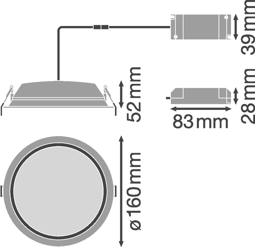 DOWNLIGHT ALU 150 14W 6500 K IP44/IP20 WT – Bild 6 von 10