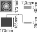Schwenkbarer Einbaustrahler, einflammig