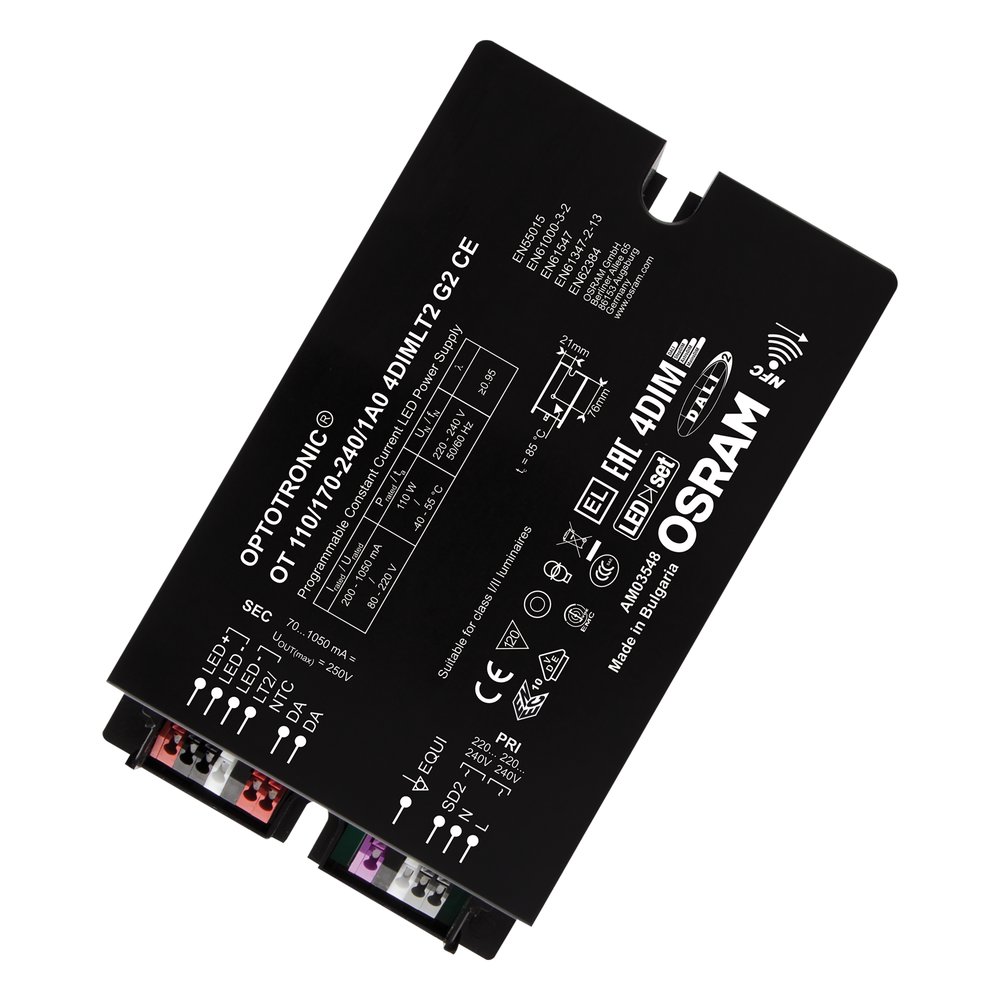 OPTOTRONIC® Constant current LED power supplies with 4DIM-DALI and NFC 110/170…240/1A0 4DIMLT2 G2 CE