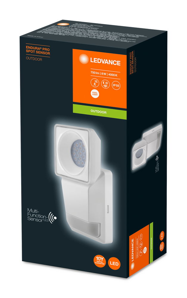 ENDURA® PRO SPOT SENSOR 8W 4000K IP55 White – Bild 4 von 4