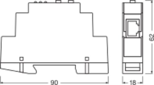KNX interface for bi-directional communication between KNX system and DALI network IF 250 – Bild 2 von 3