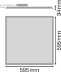 Quadratische Einlege-Leuchten mit DALI-2 IoT Treiber, 625 x 625 mm
