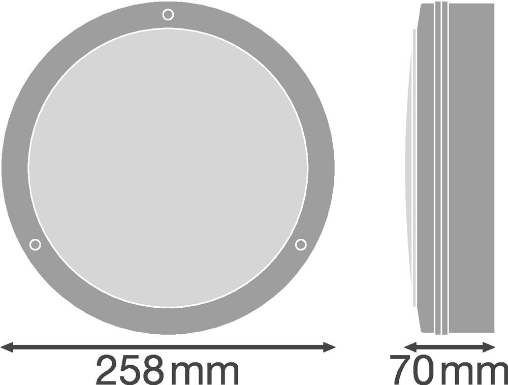 SURFACE BULKHEAD 250 SENSOR 10W 840 BK IP65 – Bild 3 von 7