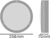 SURFACE BULKHEAD 250 SENSOR EMERGENCY 10W 830 BK IP65