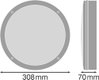 SURFACE BULKHEAD 300 SENSOR 15W 840 BK IP65
