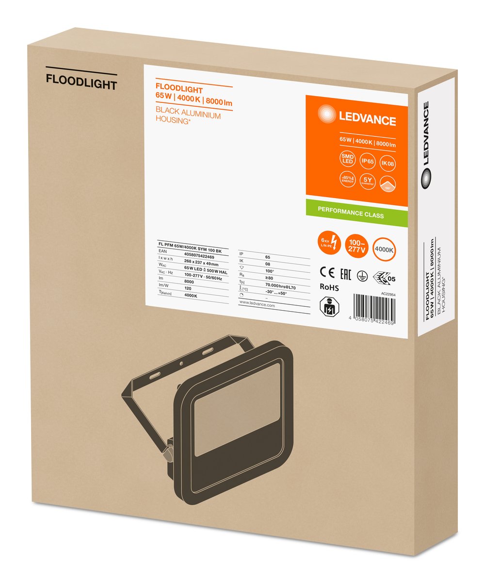 FLOODLIGHT 65 W 4000 K SYM 100 BK – Bild 9 von 10