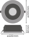 Blendarme Downlights, geeignet für Bildschirmarbeitsplätze